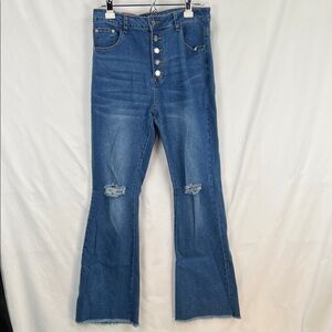 Bisual - Women’s Jeans - NWT - Size 12 - Distressed - Med Blue